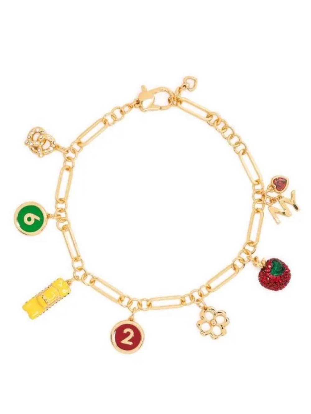 NEW Kate Spade New York City Charm Bracelet Apple Subway Taxi PretzeI Iconic
